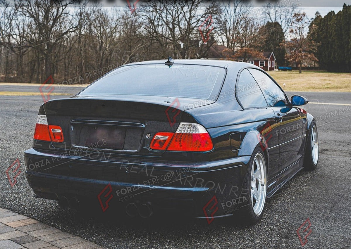 CARBON FIBER TRUNK LID for BMW 3 SERIES E46 330I 325I M3 1999 - 2006 FORZA PERFORMANCE Custom Fit
Set includes:

Trunk Lid
Material: Carbon Fiber

NOTE: Professional installation is required.

Why “Contact Us for Pricing”?
We don’t display fixed prices because our goal is to offer you the most competitive deal possible. Product costs often decrease over time, and by requesting a quote, you’ll receive our most up-to-date price on market.

SECURED PAYMENT METHODS
PayPal (+4.4% fee)
Visa / Mastercard / America