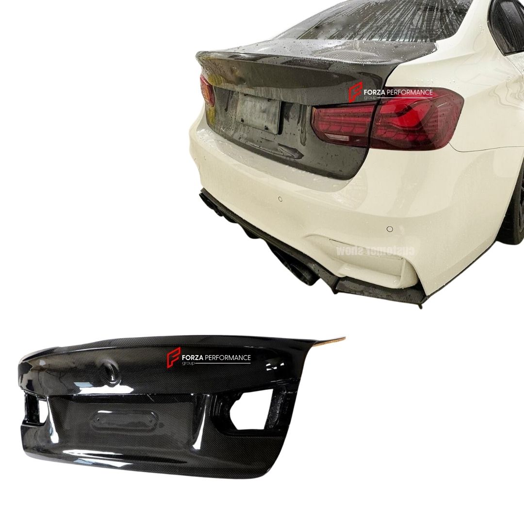 CARBON FIBER TRUNK LID for BMW 3 SERIES F30 M3 F80 2012 - 2018 FORZA PERFORMANCE Custom Fit
Set includes:

Trunk Lid
Material: Carbon Fiber

NOTE: Professional installation is required.

Why “Contact Us for Pricing”?
We don’t display fixed prices because our goal is to offer you the most competitive deal possible. Product costs often decrease over time, and by requesting a quote, you’ll receive our most up-to-date price on market.

SECURED PAYMENT METHODS
PayPal (+4.4% fee)
Visa / Mastercard / American Expr
