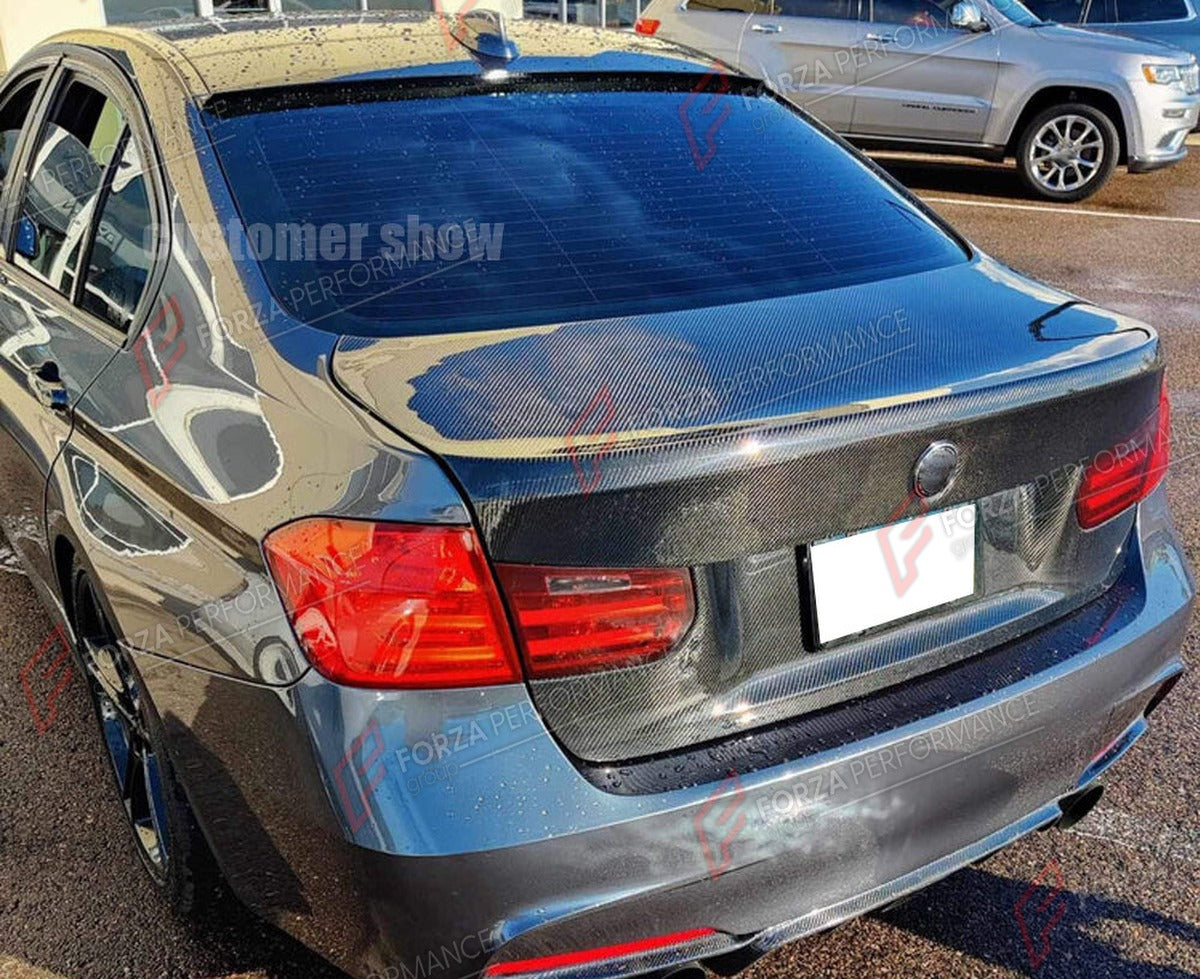 CARBON FIBER TRUNK LID for BMW 3 SERIES F30 M3 F80 2012 - 2018 FORZA PERFORMANCE Custom Fit
Set includes:

Trunk Lid
Material: Carbon Fiber

NOTE: Professional installation is required.

Why “Contact Us for Pricing”?
We don’t display fixed prices because our goal is to offer you the most competitive deal possible. Product costs often decrease over time, and by requesting a quote, you’ll receive our most up-to-date price on market.

SECURED PAYMENT METHODS
PayPal (+4.4% fee)
Visa / Mastercard / American Expr