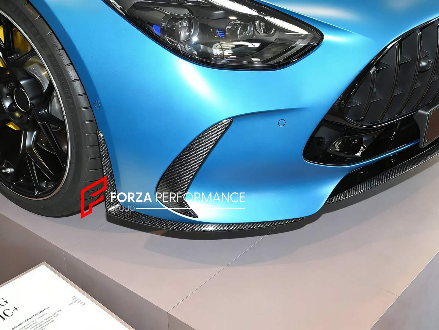 CARBON FRONT BUMPER CANARDS for MERCEDES BENZ AMG GT63 2018 - 2026 X290
