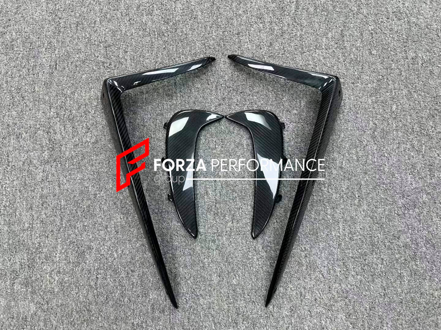 CARBON FRONT BUMPER CANARDS for MERCEDES BENZ AMG GT63 2018 - 2026 X290