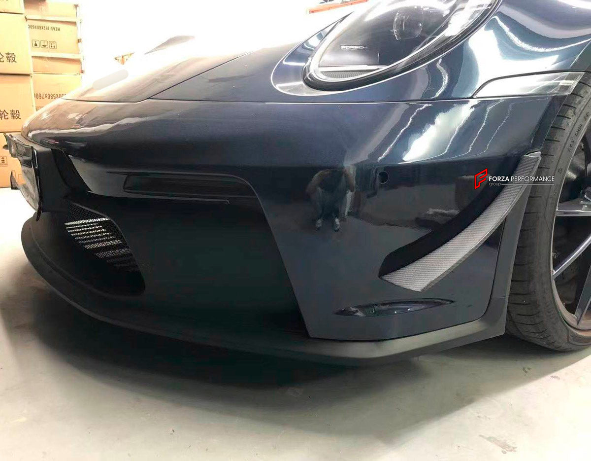 Carbon Front Bumper Canards for Porsche 911 992 GT3 2019+
Set includes:

Front Bumper Canards
Material: Carbon

NOTE: Professional installation is required.