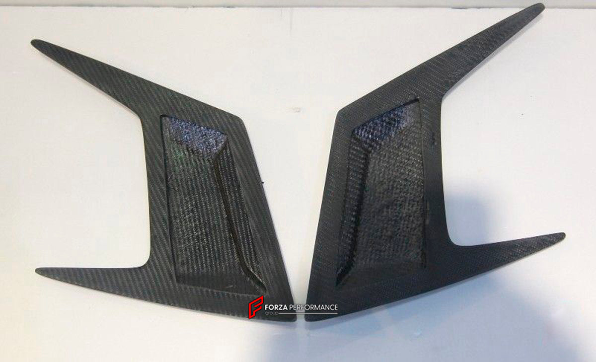 Carbon Front Canard Air Diffuser for Lamborghini Aventador LP700
Set includes:

Front Canard Air Diffuser Fit
Material: Carbon

NOTE: Professional installation is required.
