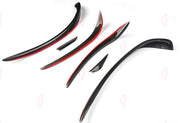 CARBON FRONT CANARDS WITH RED LINE for MERCEDES BENZ CLA W117 2013 - 2019
Set includes:

Front Canards
Material: Carbon

NOTE: Professional installation is required.