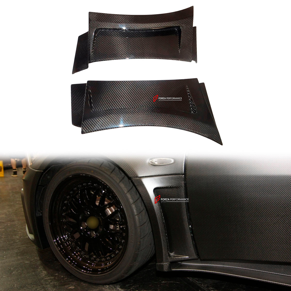 Carbon Front Fender Air Vents Scoop for Lotus Evora GTE 2009 - 2021
Set includes:

Front Fender Air Vents Scoop
Material: Carbon

NOTE: Professional installation is required.