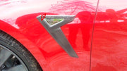 CARBON FRONT FENDER EMBLEM LOGO COVER for TESLA MODEL S