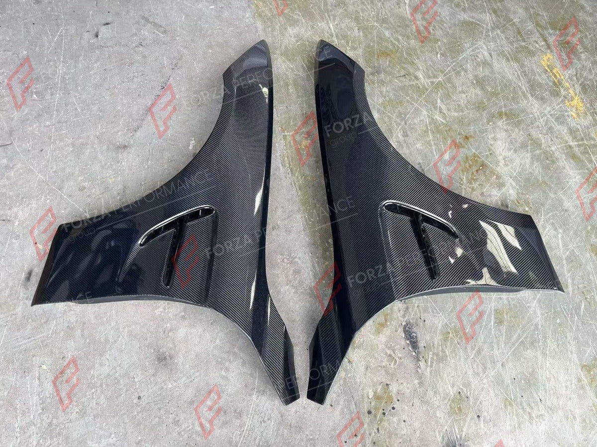 CARBON FRONT FENDERS for BMW 4 SERIES F32 M4 F82 2013 - 2020

Set includes:
Front Fenders

Material: Carbon

NOTE: Professional installation is required.