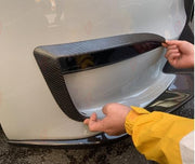 CARBON FRONT FOG LIGHT CANARDS for TESLA MODEL S 2021+
Set includes:

Front Fog Light Canards
Material: Pre-preg Carbon

NOTE: Add-on type - installs over the original part. Professional installation is required.