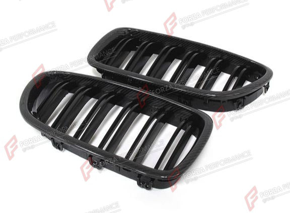 CARBON FRONT GRILLE DUAL SLATS for BMW M5 F10 2012 - 2016
Set includes:

Front Grille
Material: Carbon

NOTE: Professional installation is required.