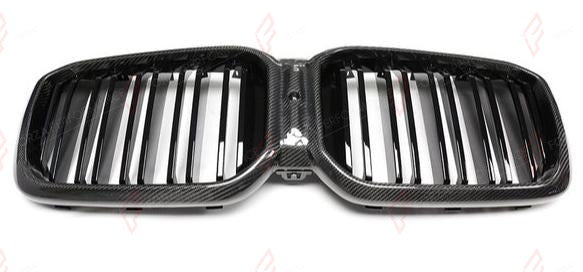 CARBON FRONT GRILLE DUAL SLATS for BMW X3 G01 X4 G02 LCI 2021 - 2024