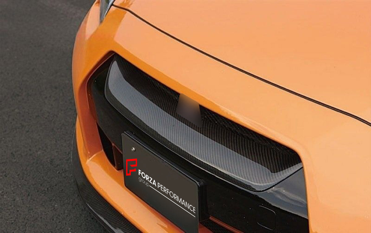 Carbon Front Grille for Nissan GT-R R35 ZE011
Set includes:

Front Grille
Material: Carbon

NOTE: Professional installation is required.