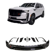 FORZA PERFORMANCE CARBON FRONT LIP AND FRONT BUMPER TRIMS for CADILLAC ESCALADE 2021 - 2024 custom fit MANSORY