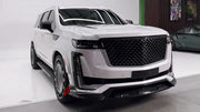 FORZA PERFORMANCE CARBON FRONT LIP AND FRONT BUMPER TRIMS for CADILLAC ESCALADE 2021 - 2024 custom fit MANSORY