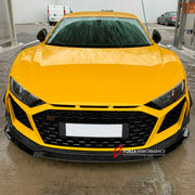 CARBON Front Lip for Audi R8 V8 V10 Coupe Spyder 2019+
Set includes:

Front Lip
Material: Carbon

NOTE: Professional installation is required.