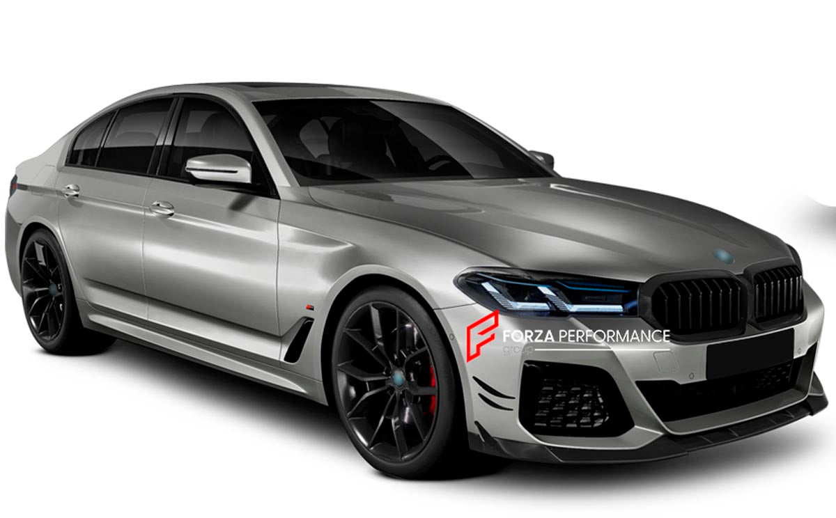 Carbon Front Lip for BMW 5 SERIES G30 LCI 530i 530e 540i M550i xDrive 2021 - 2023
Set includes:

Front Lip
Material: Carbon

NOTE: Professional installation is required.
