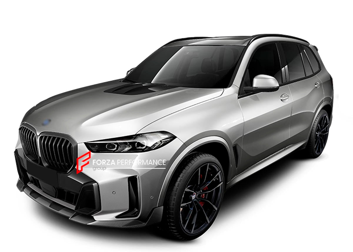 Carbon Front Lip for BMW X5 LCI G05 G18 40i 50e M60i xDrive sDrive 2023+
Set includes:

Front Lip
Material: Carbon

NOTE: Professional installation is required.