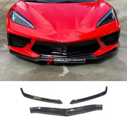 CARBON FIBER FRONT LIP FOR CHEVROLET CORVETTE C8 2020+