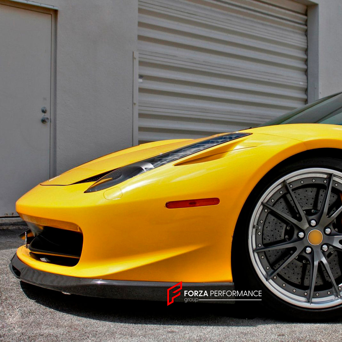 CARBON Front Lip for Ferrari 458 Coupe 2011 - 2013
Set includes:

Front Lip
Material: Carbon

NOTE: Professional installation is required.