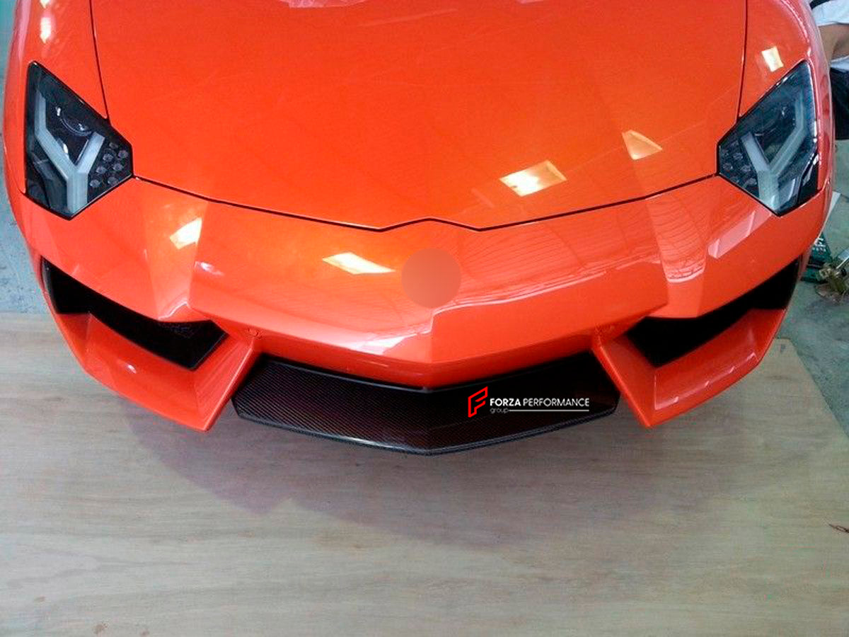 Carbon Front Lip for Lamborghini Aventador LP700 OEM001P 2012 - 2015
Set includes:

Front Lip
Material: Carbon

NOTE: Professional installation is required.