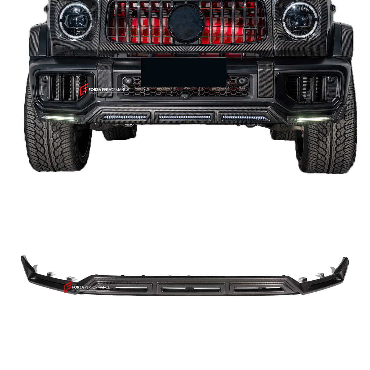 CARBON FRONT LIP for MERCEDES BENZ AMG G63 W465 G350 G500 G550 AMG G63 2024+