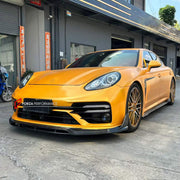 CARBON FRONT LIP for PORSCHE PANAMERA G1 970 2009 - 2016

Set includes:
Front Lip

Material: Carbon

NOTE: Professional installation is required.