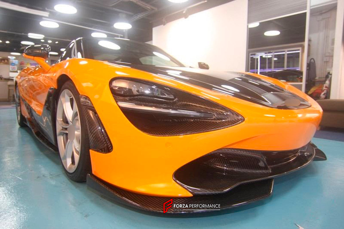 Carbon Front Lip Splitter for McLaren 720S Coupe
Set includes:

Front Lip Splitter
Material: Carbon

NOTE: Professional installation is required.