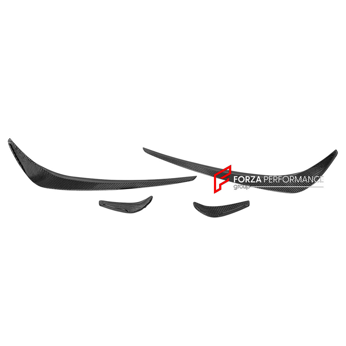 CARBON Front Lip with Front Bumper Canards for Mercedes Benz AMG GTR 2017 - 2021
Set includes:

Front Lip
Front Bumper Canards
Material: Carbon

NOTE: Professional installation is required.