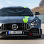 CARBON Front Lip with Front Bumper Canards for Mercedes Benz AMG GTR 2017 - 2021
Set includes:

Front Lip
Front Bumper Canards
Material: Carbon

NOTE: Professional installation is required.