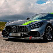 CARBON Front Lip with Front Bumper Canards for Mercedes Benz AMG GTR 2017 - 2021
Set includes:

Front Lip
Front Bumper Canards
Material: Carbon

NOTE: Professional installation is required.