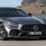 CARBON Front Lip with Front Bumper Canards for Mercedes Benz AMG GTR 2017 - 2021
Set includes:

Front Lip
Front Bumper Canards
Material: Carbon

NOTE: Professional installation is required.