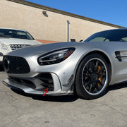 CARBON Front Lip with Front Bumper Canards for Mercedes Benz AMG GTR 2017 - 2021
Set includes:

Front Lip
Front Bumper Canards
Material: Carbon

NOTE: Professional installation is required.