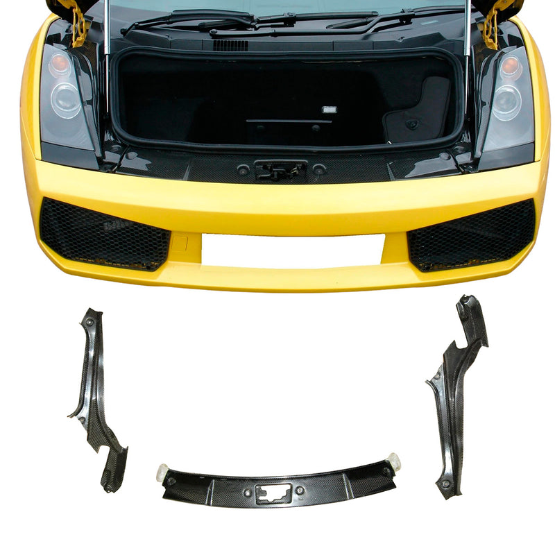CARBON FRONT TRUNK PANEL TRIMS for LAMBORGHINI GALLARDO COUPE 2003 - 2008