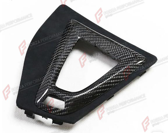 CARBON GEAR SURROUND COVER for BMW M2C F87 2016 - 2020
Set includes:

Gear Surround Cover
Material: Carbon + Alcantara

NOTE: For RHD (right-hand drive) cars only. Professional installation is required.
