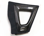 CARBON GEAR SURROUND COVER for BMW M3 F80 2015 - 2020
Set includes:

Gear Surround Cover
Material: Carbon + Alcantara

NOTE: Available for LHD and RHD cars - specify your drive side. Professional installation is required.