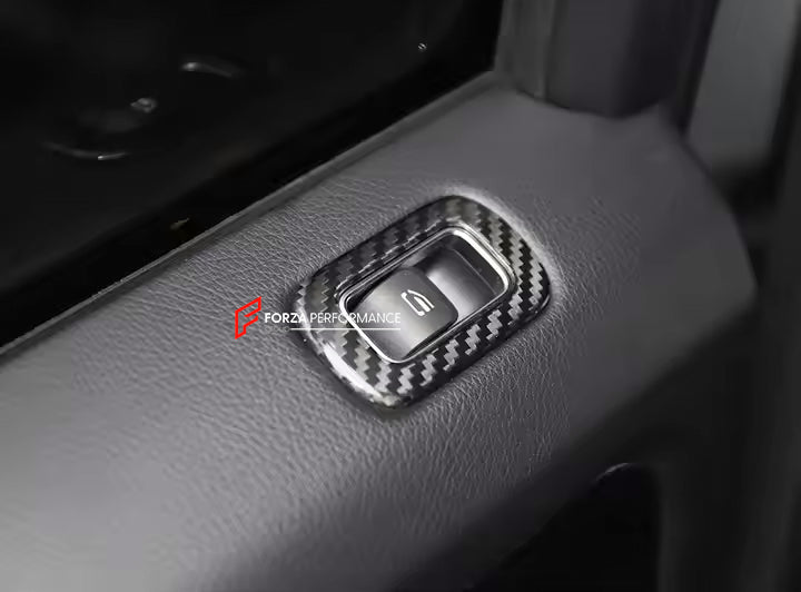 CARBON GLASS LIFT SWITCH FRAME TRIM for MERCEDES-BENZ G-CLASS G450 G350 G500 G550 AMG G63 G63 W465 2024+

Set includes:

Glass Lift Switch Frame

Material: Carbon Fiber

NOTE: Professional installation is required.