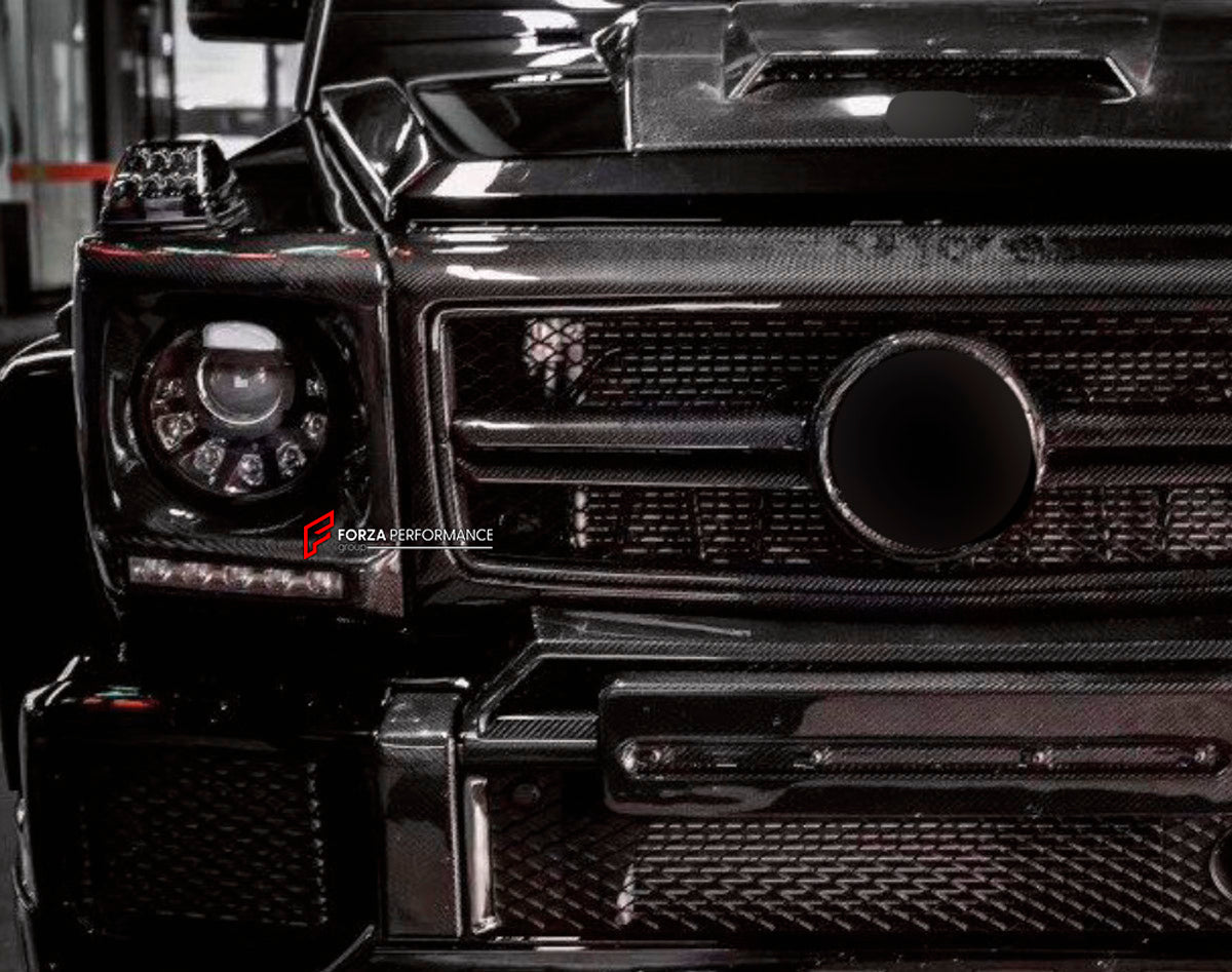 CARBON HEADLIGHT COVERS for MERCEDES-BENZ G-CLASS W463 2008 - 2018

Set includes:
Headlight Covers

Material: Carbon

NOTE: Professional installation is required.