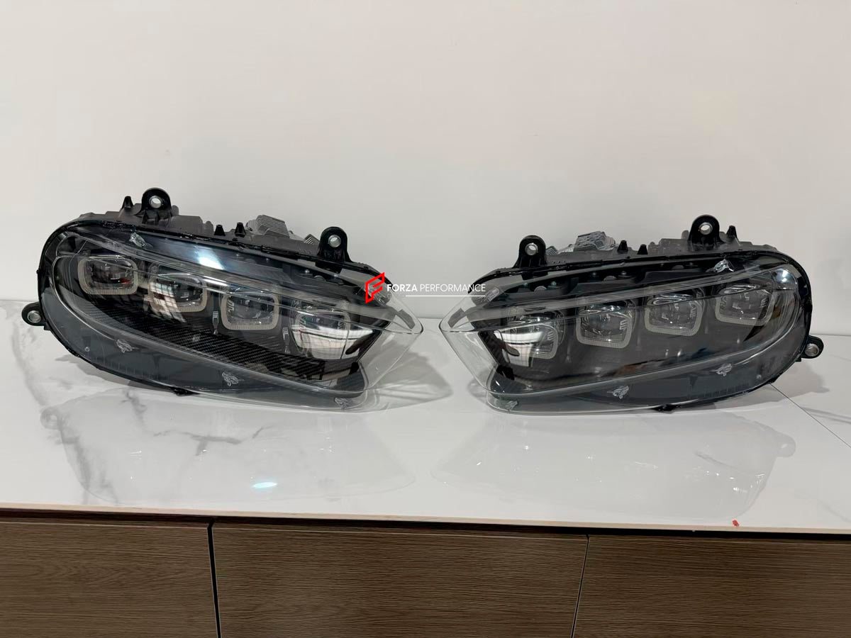 CARBON HEADLIGHTS for BUGATTI CHIRON 2015 - 2022
Set includes:

Left Headlight
Right Headlight
Material: Carbon

NOTE: Professional installation is required.