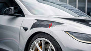 CARBON HOOD BONNET AND FRONT FENDERS for TESLA MODEL 3 FACELIFT HIGHLAND 2023+

Set includes:
Hood Bonnet
Front Fenders

Material: Carbon

NOTE: Professional installation is required.