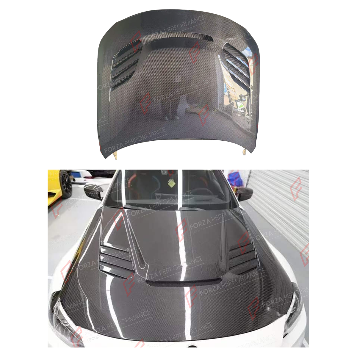 CARBON HOOD BONNET for BMW 2 SERIES G42 M2 G87 2021+ FORZA PERFORMANCE custom fit Alpha-N Style

Set includes:
Hood Bonnet

Material: Carbon

NOTE: Professional installation is required.