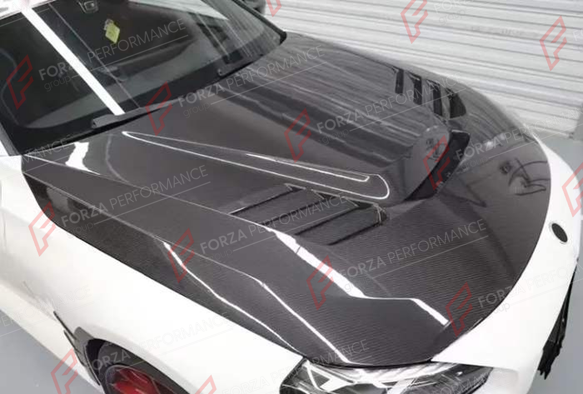 CARBON HOOD BONNET for BMW 2 SERIES G42 M2 G87 2021+ FORZA PERFORMANCE custom fit Alpha-N Style

Set includes:
Hood Bonnet

Material: Carbon

NOTE: Professional installation is required.