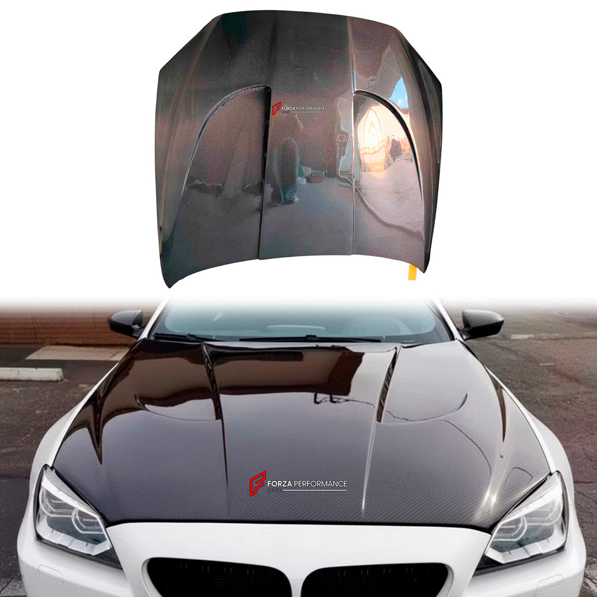 CARBON Hood Bonnet for BMW M6 F06 F12 F13 2012 - 2018
Set includes:

Hood Bonnet
Material: Carbon

NOTE: Professional installation is required.

