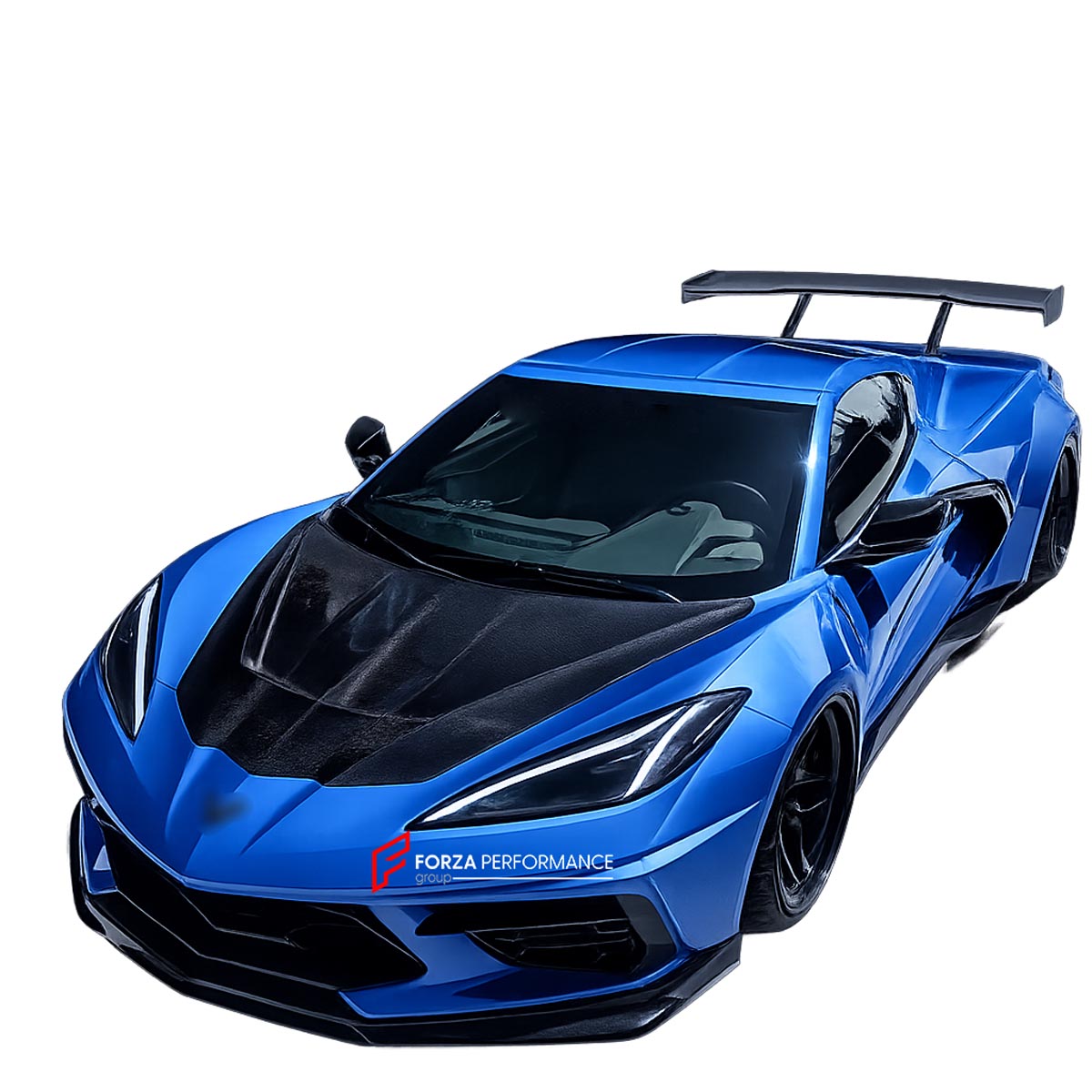 CARBON HOOD BONNET for CHEVROLET CORVETTE C8 STINGRAY Z06 E RAY 2020+ Forza Performance Custom fit
Set includes:

Hood Bonnet
Material: Carbon

NOTE: Professional installation is required.