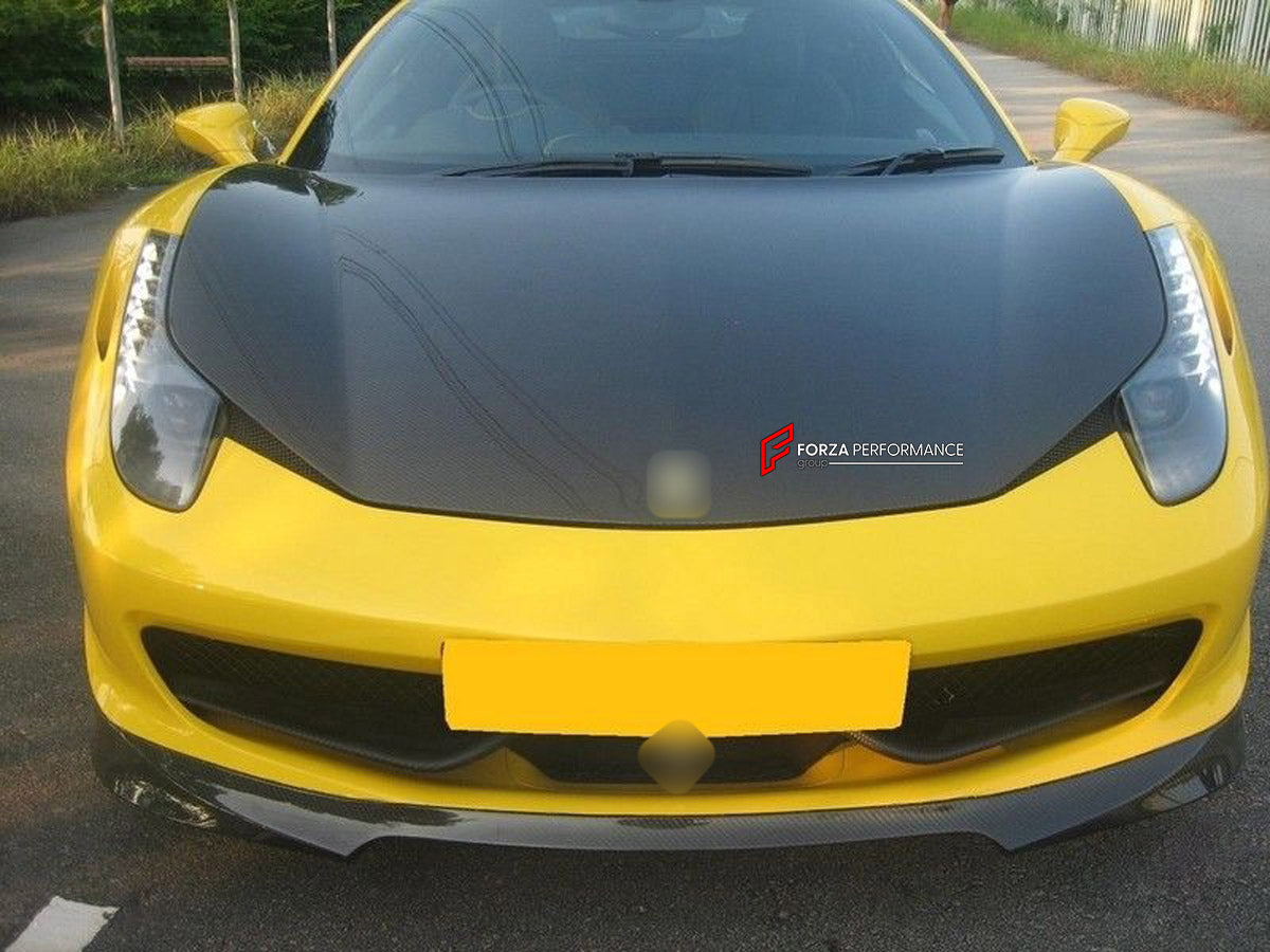 Carbon Hood Bonnet for Ferrari 458 Italia Spider
Set includes:

Hood Bonnet
Material: Carbon

NOTE: Professional installation is required.
