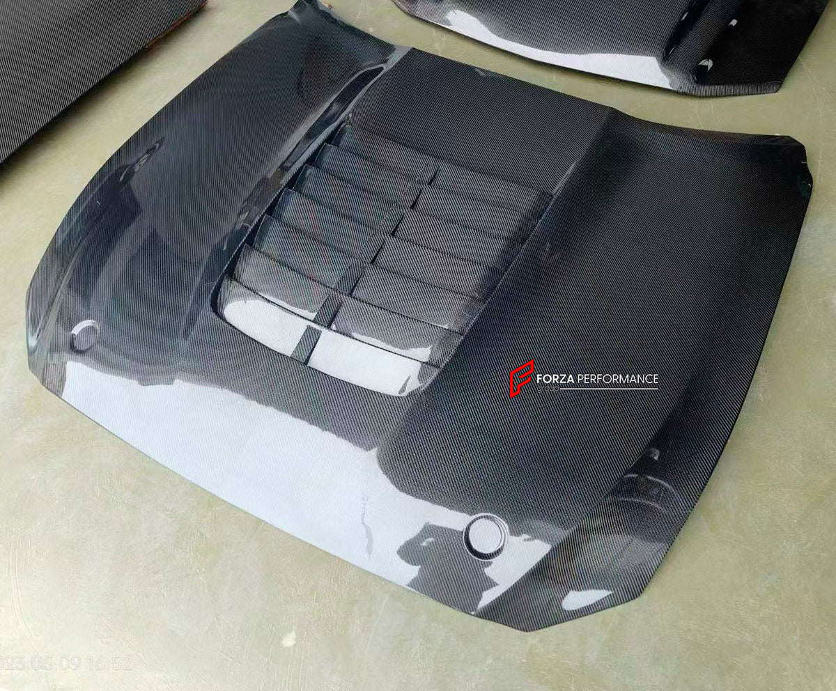 CARBON Hood Bonnet for Ford Mustang Shelby GT500 III 2020 - 2023
Set includes:

Hood Bonnet
Material: Carbon

NOTE: Professional installation is required.
