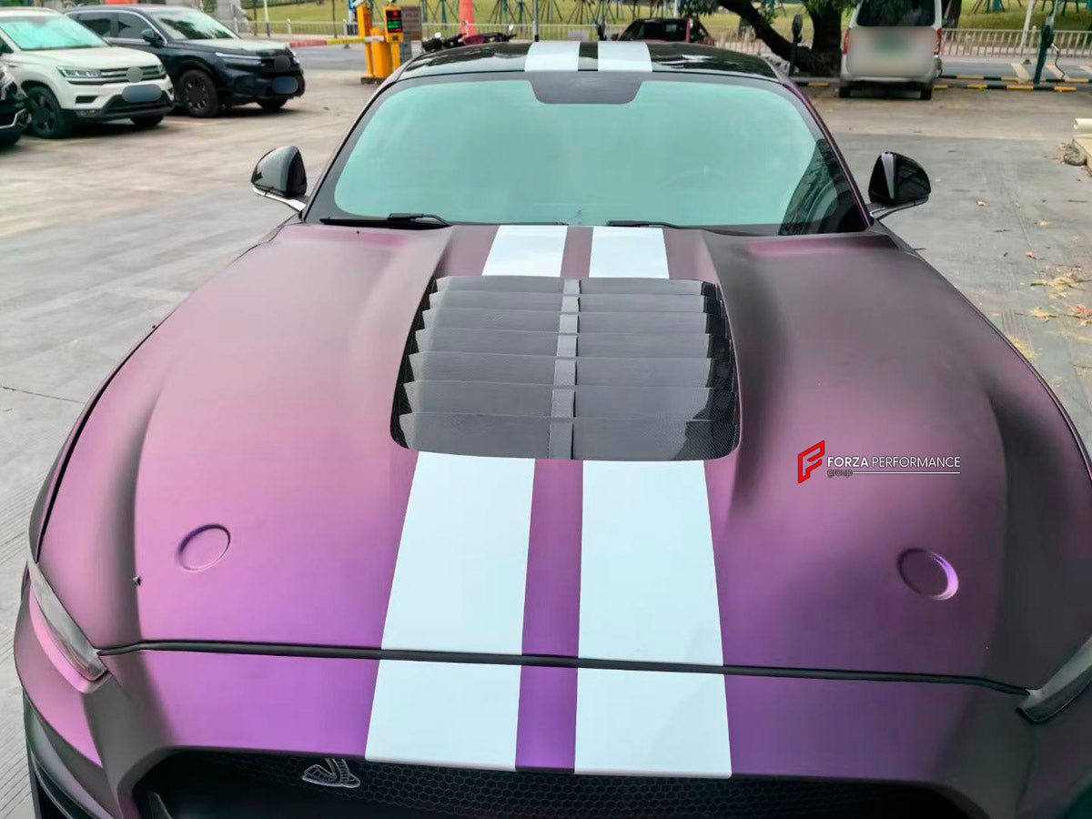 CARBON Hood Bonnet for Ford Mustang Shelby GT500 III 2020 - 2023
Set includes:

Hood Bonnet
Material: Carbon

NOTE: Professional installation is required.