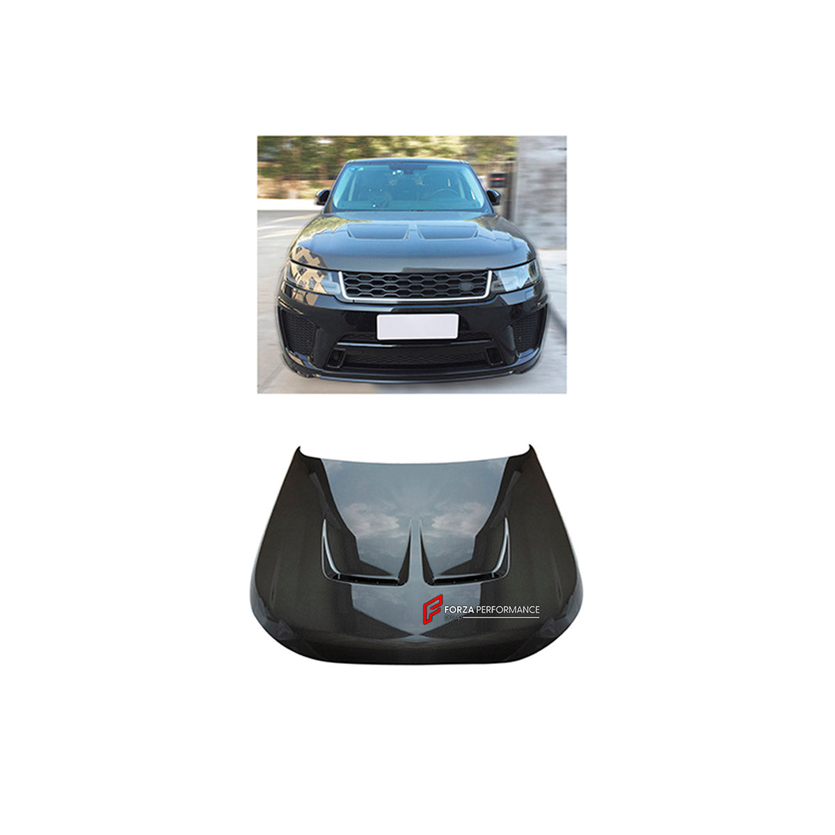 CARBON HOOD BONNET for Land Rover Range Rover Sport SVR 2014 - 2022
Set includes:

Hood Bonnet
Material: Carbon

NOTE: Professional installation is required.