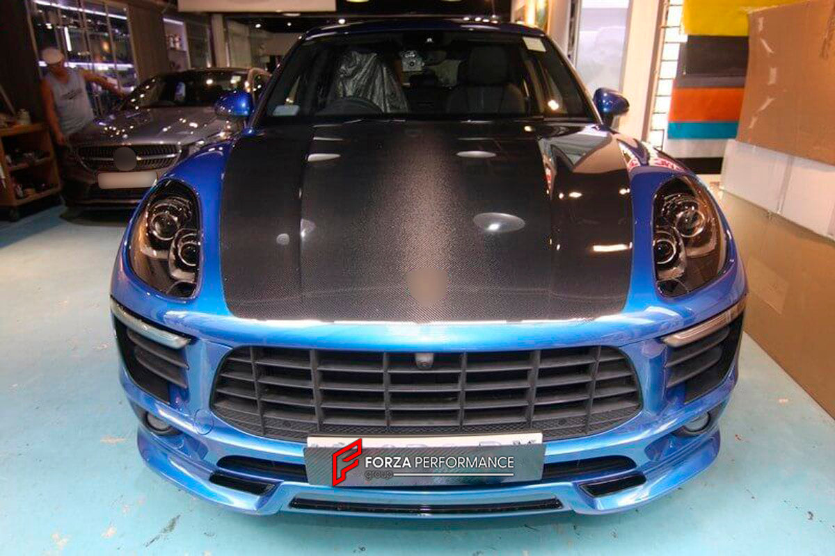 CARBON HOOD BONNET for Porsche Macan OEM010
Set includes:

Hood Bonnet
Material: Carbon

NOTE: Professional installation is required.