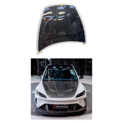 CARBON HOOD BONNET for TESLA MODEL 3 FACELIFT HIGHLAND 2023+ FORZA PERFORMANCE custom fit CMST Style

Set includes:
Hood Bonnet

Material: Carbon

NOTE: Professional installation is required.