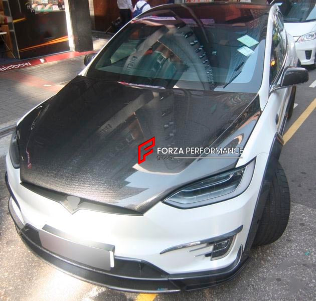 CARBON HOOD BONNET for TESLA MODEL X 2015 - 2020
Set includes:

Hood Bonnet
Material: Carbon

NOTE: Professional installtion is required.