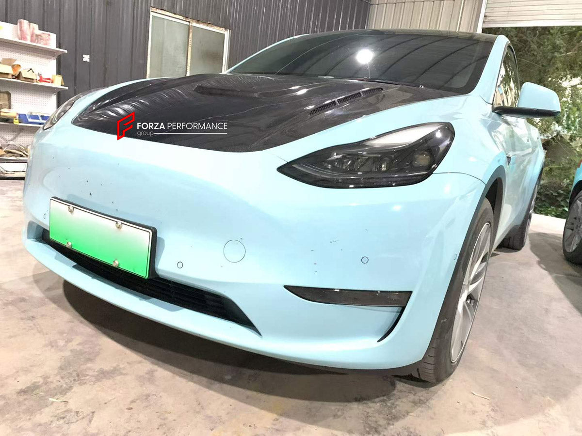 CARBON HOOD BONNET for TESLA MODEL Y 2020 - 2025

Set includes:
Hood Bonnet

Material: Carbon

NOTE: Professional installation is required.